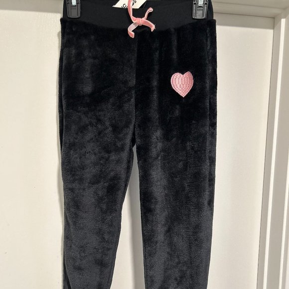 EPIC THREADS GIRLS BLACK & PINK MULTI-HEART LOGOS FLEECE 2-PC SET - Picture 3 of 13